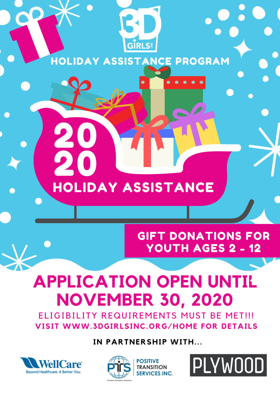 Holiday Assistance Application 3D Girls, Inc. Holiday Assistance